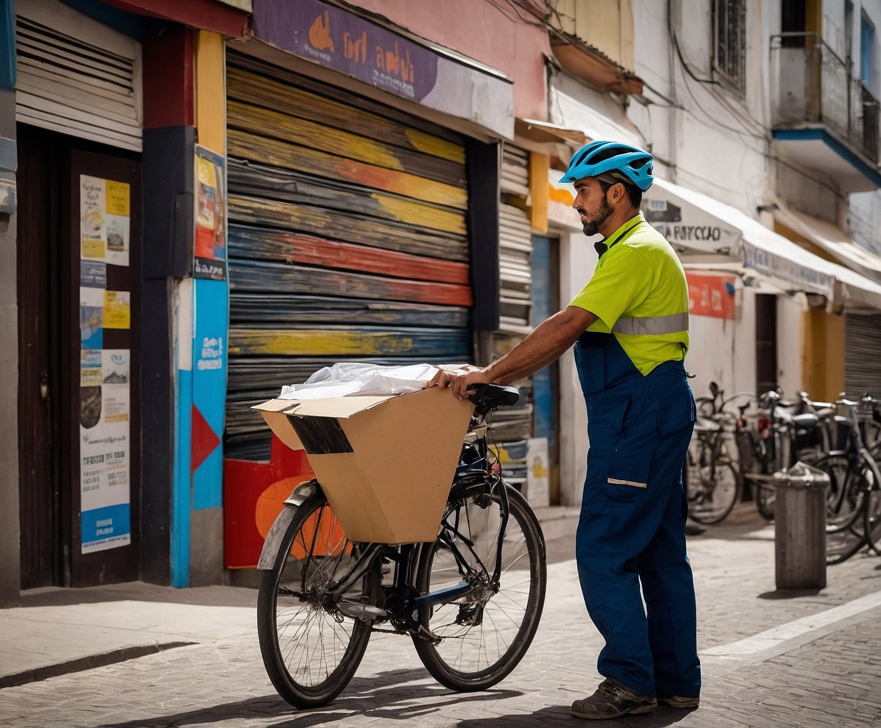 Entrega rápida y segura en ciudad urbana